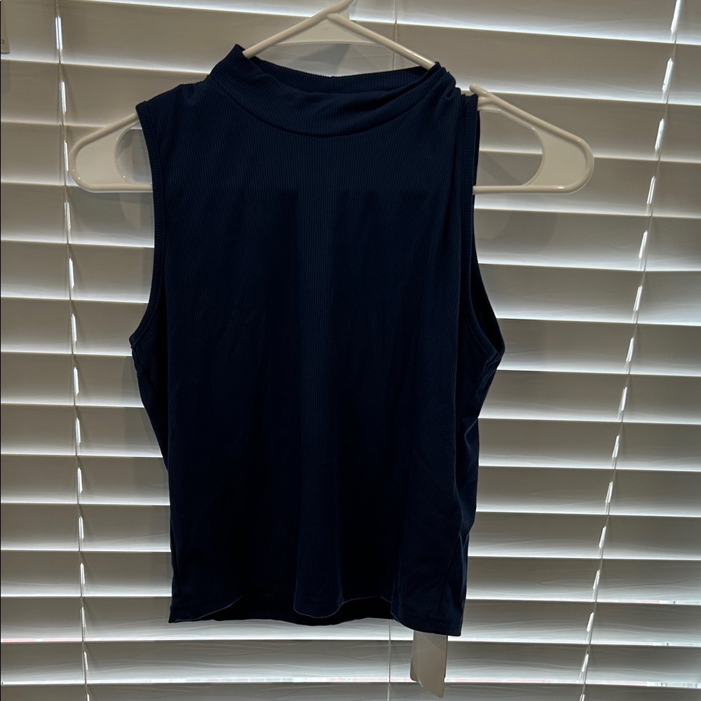 Elegant Navy Sleeveless Tank Top